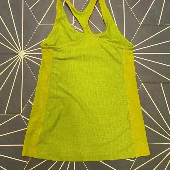 Nike sports tank in lime green. - Picture 2 of 4